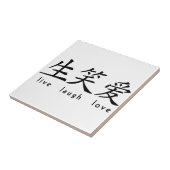 Chinese Live Laugh Love Sign Tegeltje (Zijkant)