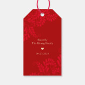 Chinese "Longevity" Birthday (IVORY) Cadeaulabel (Achterkant)