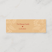 Chinese "Longevity" Birthday Tag (1x3 inch) Mini Visitekaartje (Achterkant)