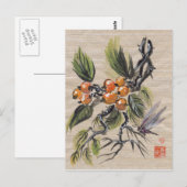Chinese Loquat Fruit Briefkaart (Voorkant / Achterkant)