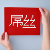 Chinese Loser/Diaosi 屌 Hanzi MEME Flyer (Hand)