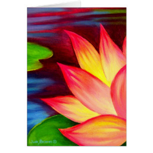 Chinese Lotus Water Lily Flower Art - Multi