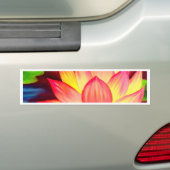 Chinese Lotus Water Lily Flower Art - Multi Bumpersticker (Op auto)