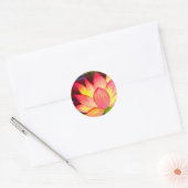 Chinese lotus waterlelie bloemkunst - Multi Ronde Sticker (Envelop)