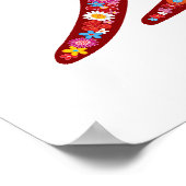 Chinese Love Ai Spring Flowers Kanji Symbol Logo Poster (Hoek)