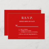 Chinese Love Poem Calligraphy Wedding RSVP (Voorkant / Achterkant)