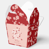 Chinese Love Red Cherry Blossom Engagement Party Bedankdoosjes (Geopend)