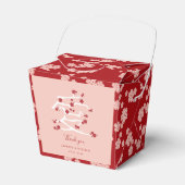 Chinese Love Red Cherry Blossom Engagement Party Bedankdoosjes (Voorkant Zijde)