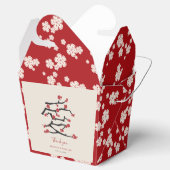 Chinese Love Red Cherry Blossom Engagement Party Bedankdoosjes (Geopend)
