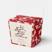 Chinese Love Red Cherry Blossom Engagement Party Bedankdoosjes (Voorkant Zijde)