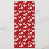 Chinese Love Red Cherry Blossom Engagement Party Menu (Achterkant)