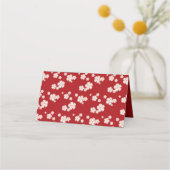 Chinese Love Red Cherry Blossom Engagement Party Plaatskaartje (Achterkant)