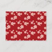 Chinese Love Red Cherry Blossom Engagement Party Plaatskaartje (Achterkant)