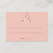 Chinese Love Red Cherry Blossom Engagement Party Plaatskaartje (Voorkant)