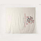 Chinese Love Red Cherry Blossom Engagement Party Wandkleed (Voorkant (horizontaal))