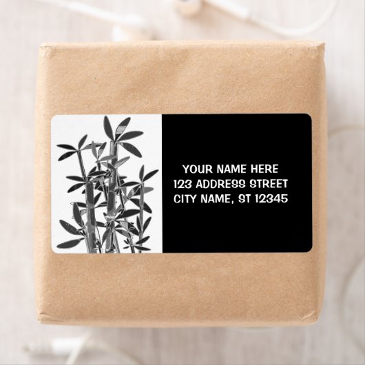 Chinese Lucky Bamboe-Planten, gepersonaliseerd Etiket (Insitu)