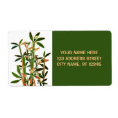 Chinese Lucky Bamboe-Planten, gepersonaliseerd Etiket (Voorkant)