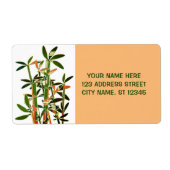 Chinese Lucky Bamboe-Planten, gepersonaliseerd Etiket (Voorkant)