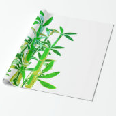 Chinese Lucky Bamboe Planten. Moderne kunst Cadeaupapier (Uitgerold)