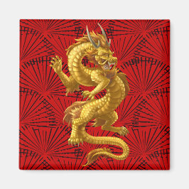 Chinese Lucky Gold Dragon Magnet