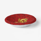 Chinese Lucky Gold Dragon Paper Bowls Papieren Kommen (Gebogen)