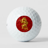Chinese Lucky Gold Dragon Titleist Golf Ballen (Voorkant)