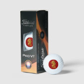 Chinese Lucky Gold Dragon Titleist Golf Ballen (Verpakking)