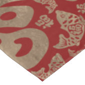 Chinese Lucky Symbols en Koi Fish - Red en Gold Tafelkleed (Gekanteld)