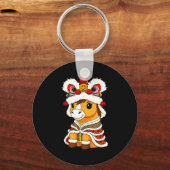 Chinese Lunar New Year Lion Dance Cute Horse China Sleutelhanger (Voorkant)