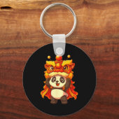 Chinese Lunar New Year Lion Dance Cute Panda China Sleutelhanger (Voorkant)