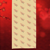Chinese Lunar New Year Plum Blossom 5 Blessings  Korte Tafelloper