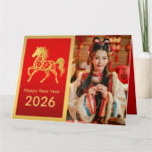 Chinese lunar New Year - Year of the Horse 2026 Kaart (Voorkant)