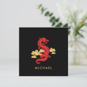 Chinese Maan Nieuwjaar Dragon 2024 gepersonaliseer (Staand voorkant)