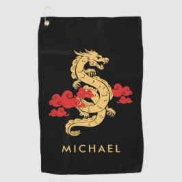 Chinese Maan Nieuwjaar Dragon 2024 gepersonaliseer Golfhanddoek