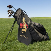 Chinese Maan Nieuwjaar Dragon 2024 gepersonaliseer Golfhanddoek (Groen)