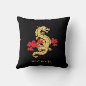 Chinese Maan Nieuwjaar Dragon 2024 gepersonaliseer Kussen (Achterkant)