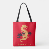 Chinese Maan Nieuwjaar Dragon 2024 gepersonaliseer Tote Bag (Achterkant)