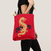 Chinese Maan Nieuwjaar Dragon 2024 gepersonaliseer Tote Bag (Dichtbij)