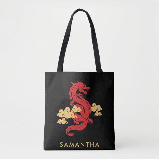 Chinese Maan Nieuwjaar Dragon 2024 gepersonaliseer Tote Bag (Voorkant)