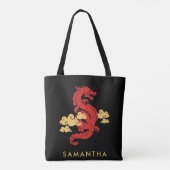 Chinese Maan Nieuwjaar Dragon 2024 gepersonaliseer Tote Bag (Achterkant)