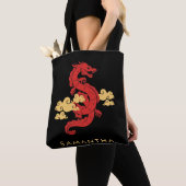 Chinese Maan Nieuwjaar Dragon 2024 gepersonaliseer Tote Bag (Dichtbij)