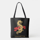 Chinese Maan Nieuwjaar Dragon 2024 gepersonaliseer Tote Bag (Achterkant)