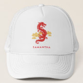 Chinese Maan Nieuwjaar Dragon 2024 gepersonaliseer Trucker Pet (Voorkant)