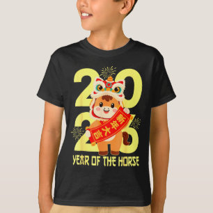 Chinese Maandag Nieuwjaar 2026 Jaar Van Het Paard T-shirt
