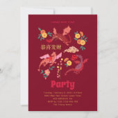 Chinese Maandag Nieuwjaar Party uitnodiging (Voorkant)