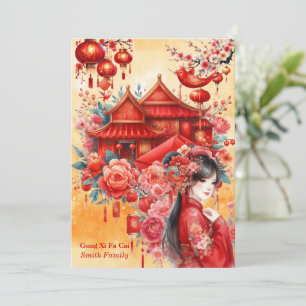 Chinese Maanjaar-Gong Xi Fa Cai-Chinese Cultuur Kaart