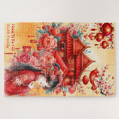Chinese Maanjaar-Gong Xi Fa Cai-Chinese Cultuur Legpuzzel (Horizontaal)