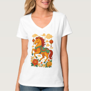 Chinese maanjaar paard t-shirt