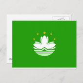 Chinese Macao-vlag Briefkaart (Voorkant / Achterkant)