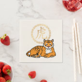 Chinese maffia nieuwjaar tijger dierentuin geluk servet (Insitu)